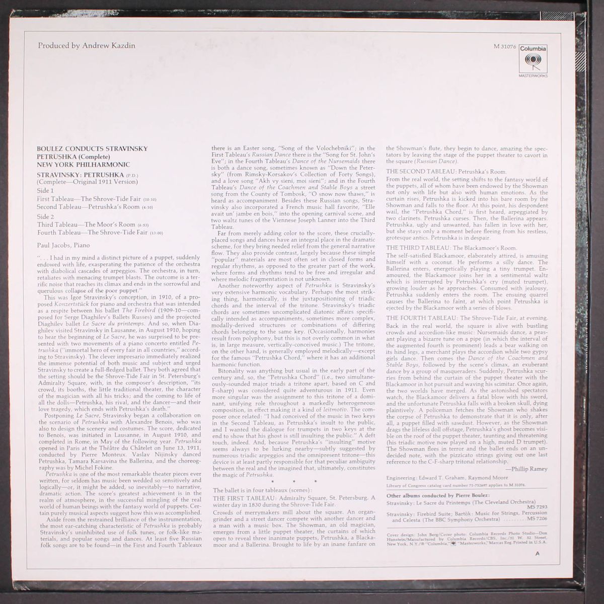 stravinsky: petrushka by PIERRE BOULEZ