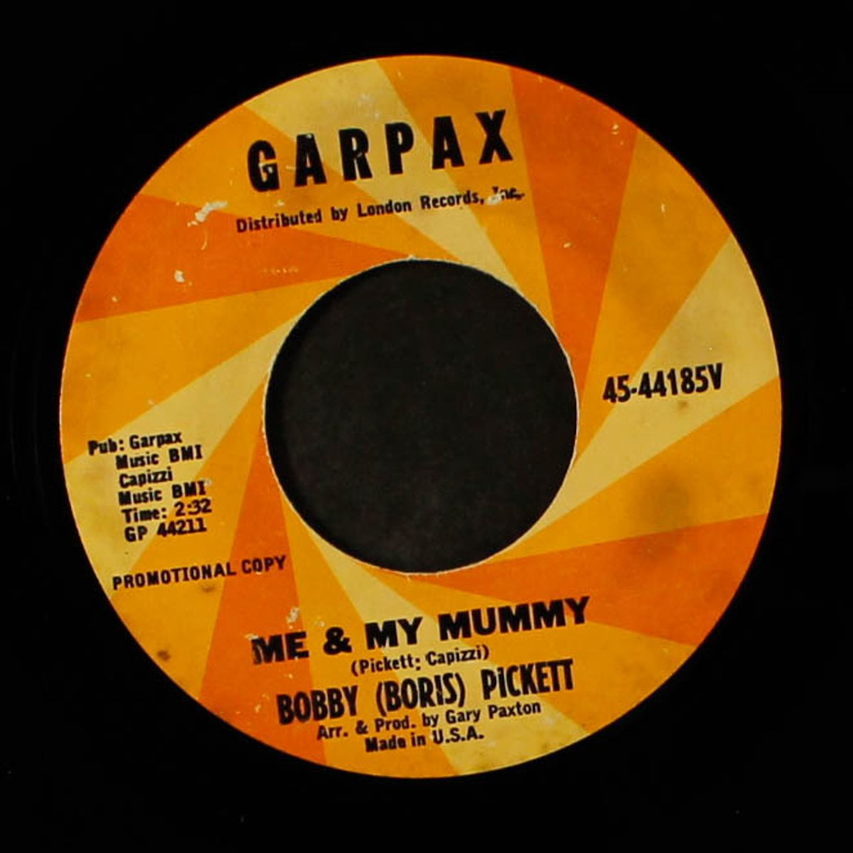 blood bank blues / me & my mummy by BOBBY (BORIS) PICKETT