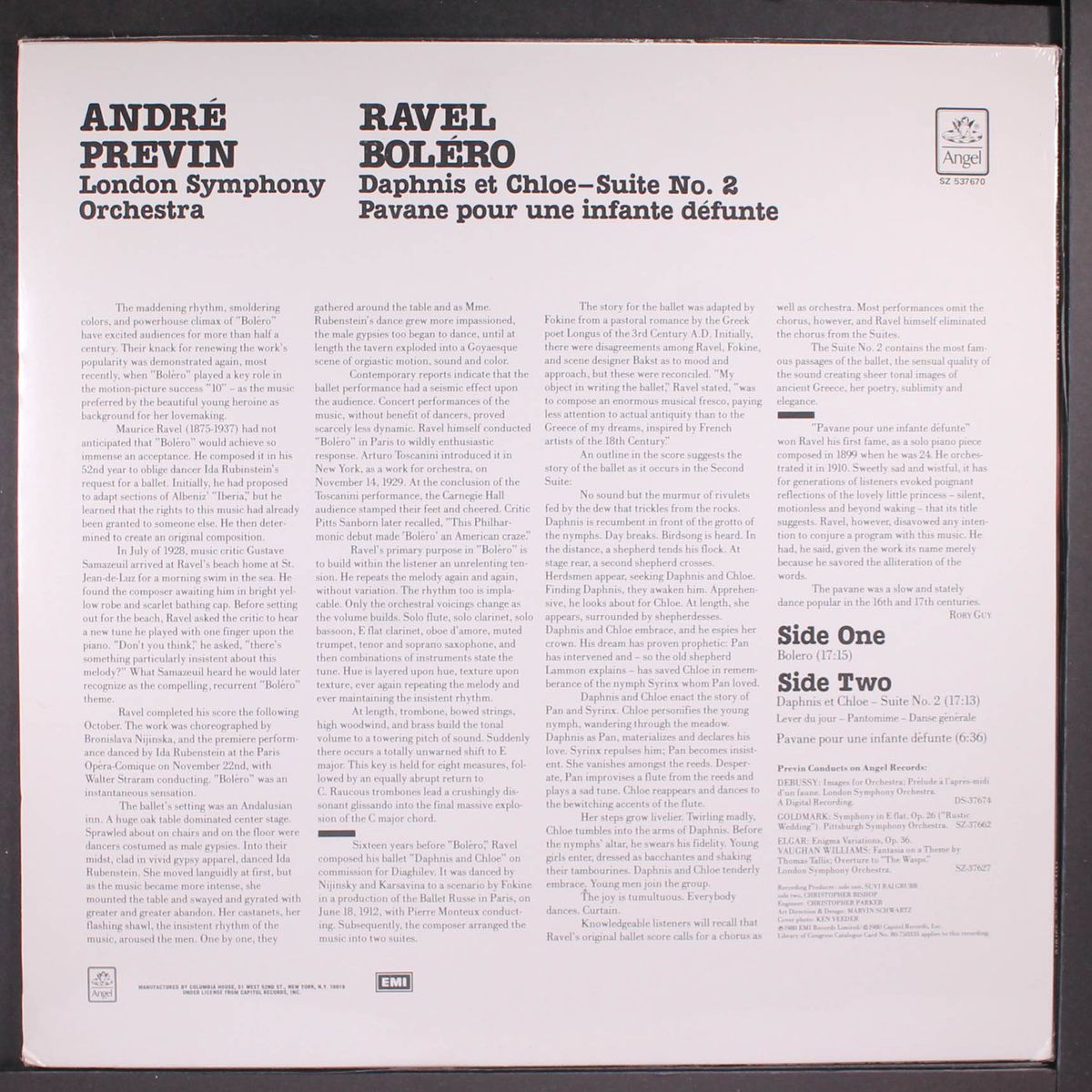 ravel: bolero by ANDRE PREVIN