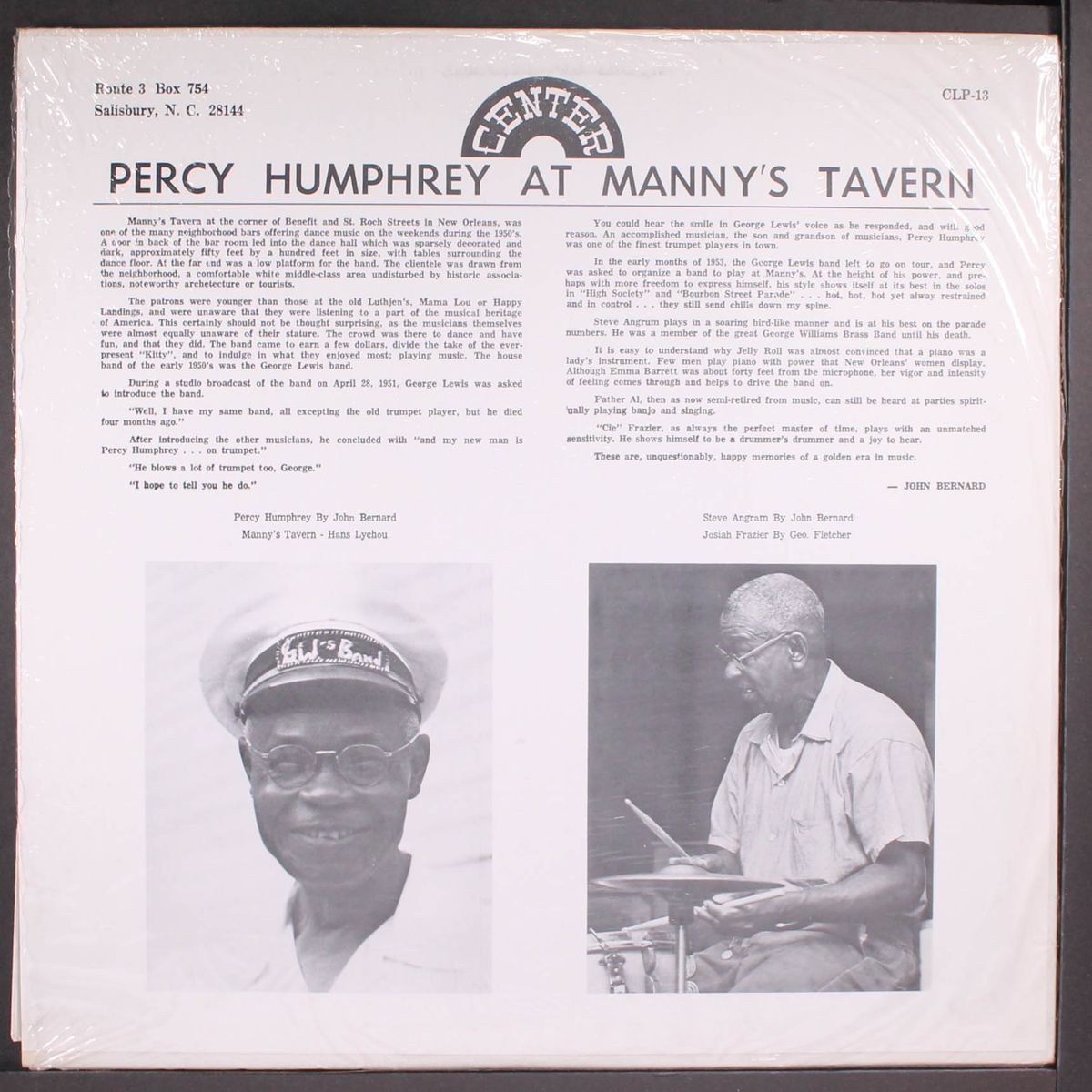 at manny's tavern by PERCY HUMPHREY