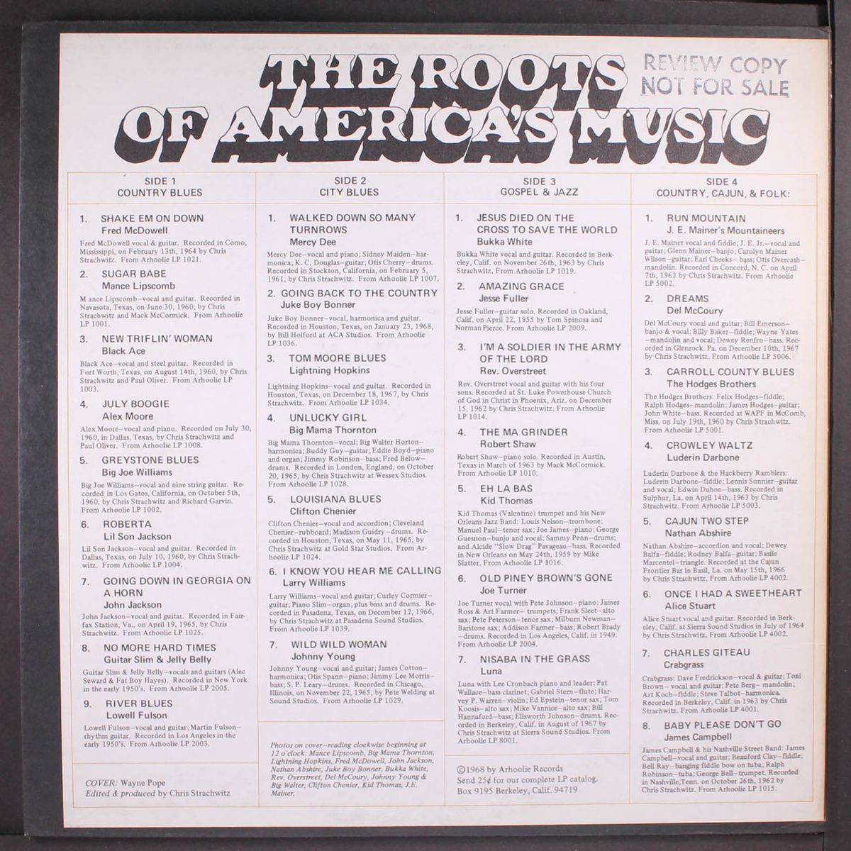 the roots of america's music by VARIOUS