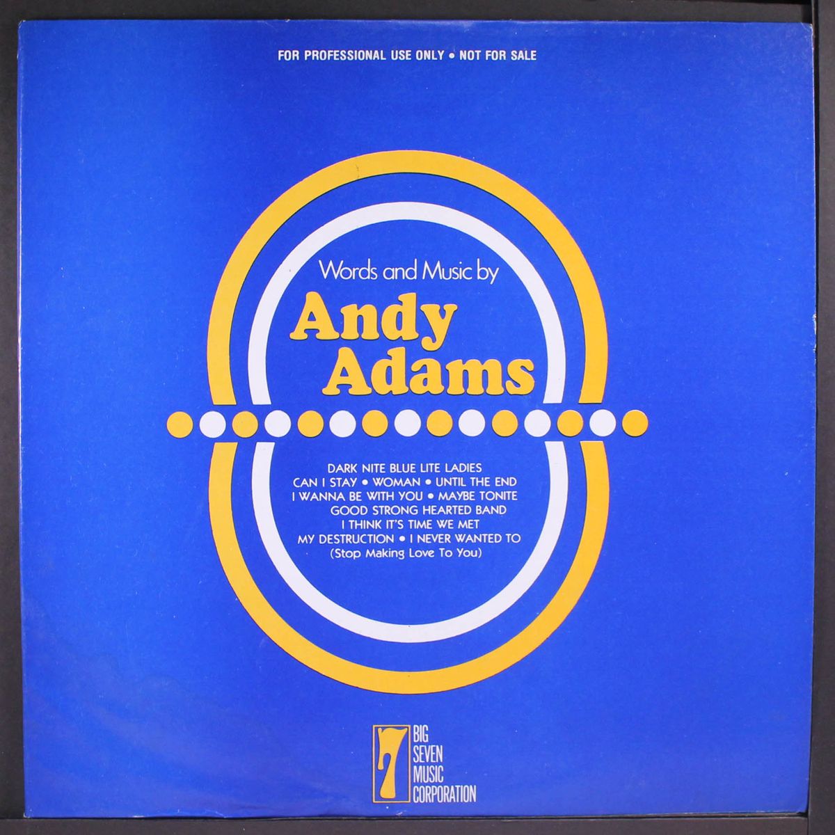 words and music by by ANDY ADAMS