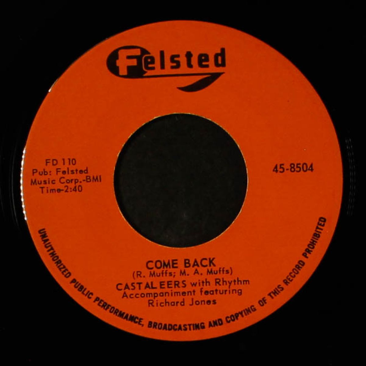 come back / hi fi baby by CASTALEERS