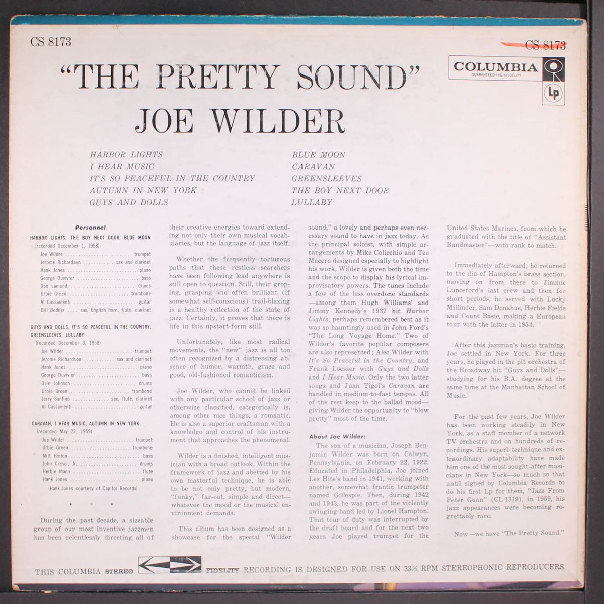 the pretty sound by JOE WILDER