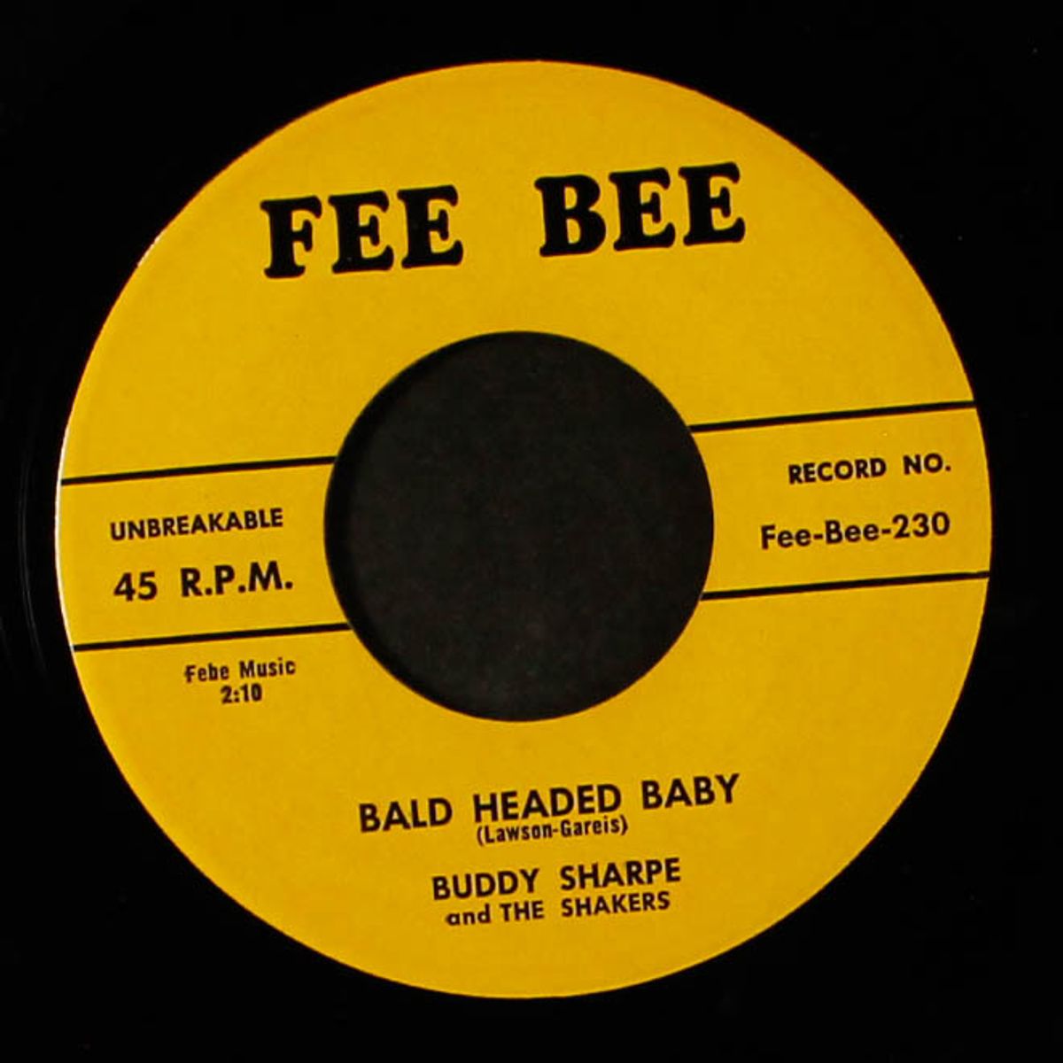 bald headed baby / linda lee by BUDDY SHARPE & SHAKERS