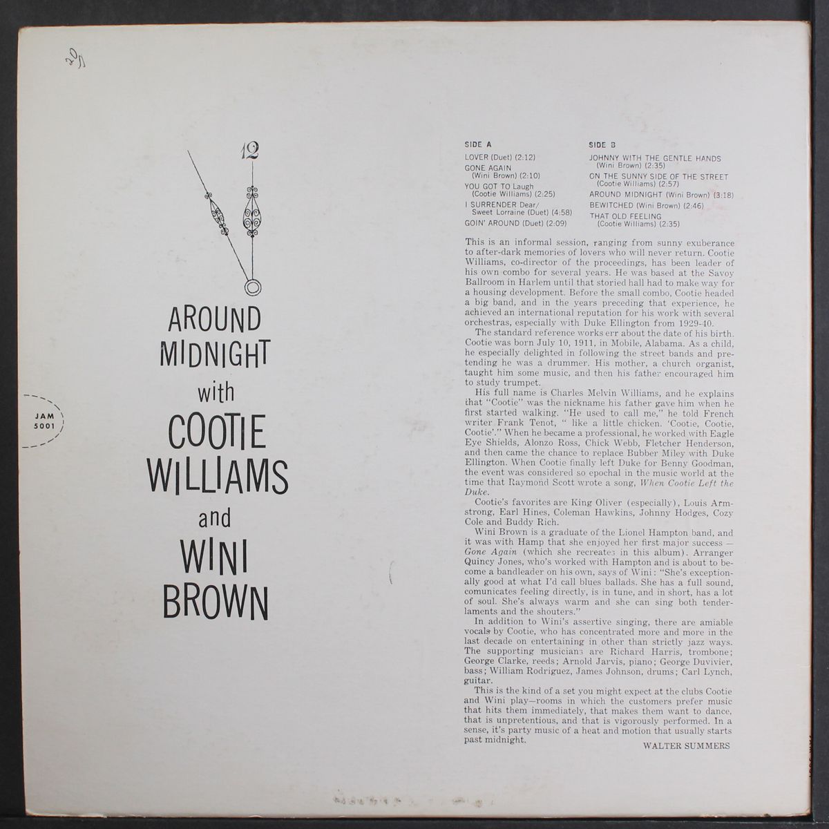 around midnight by COOTIE WILLIAMS & WINI BROWN