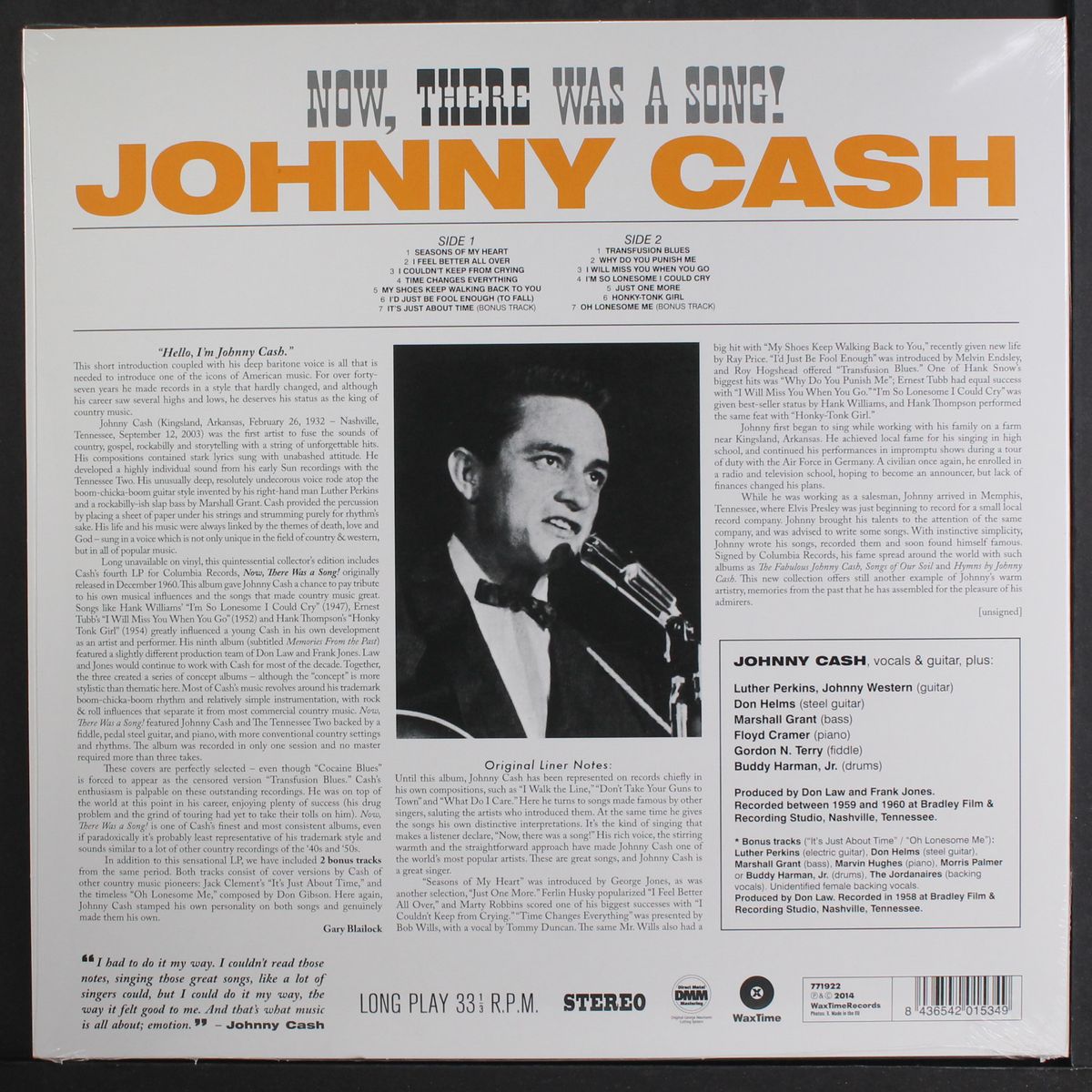now, there was a song! by JOHNNY CASH