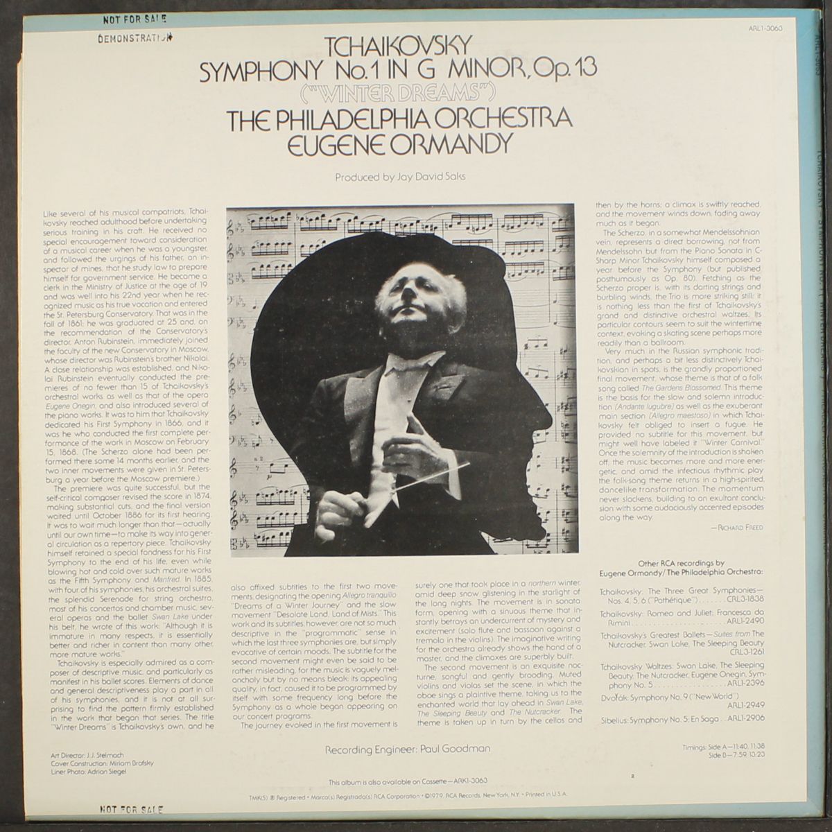 tchaikovsky: symphony no. 1 by EUGENE ORMANDY
