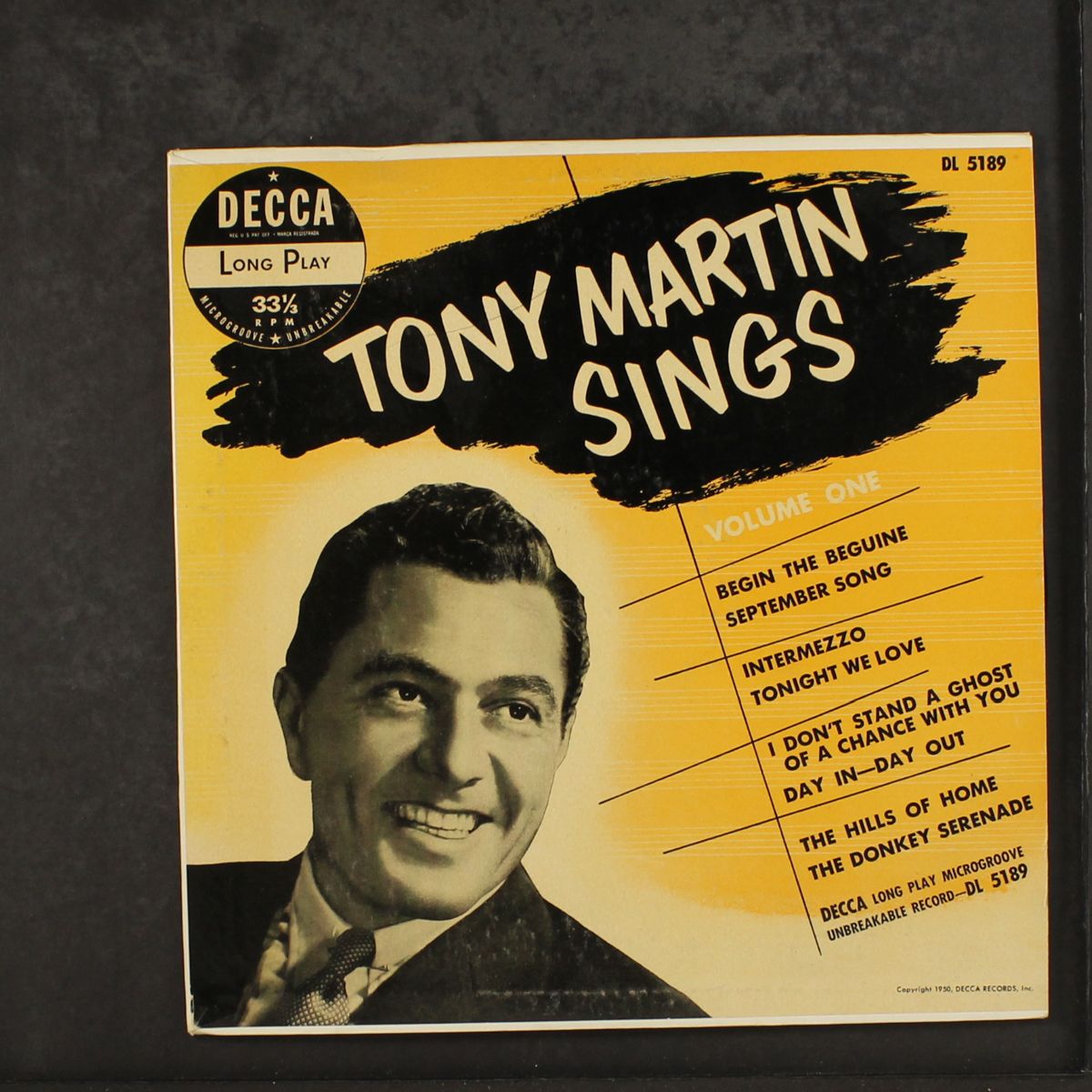 sings by TONY MARTIN