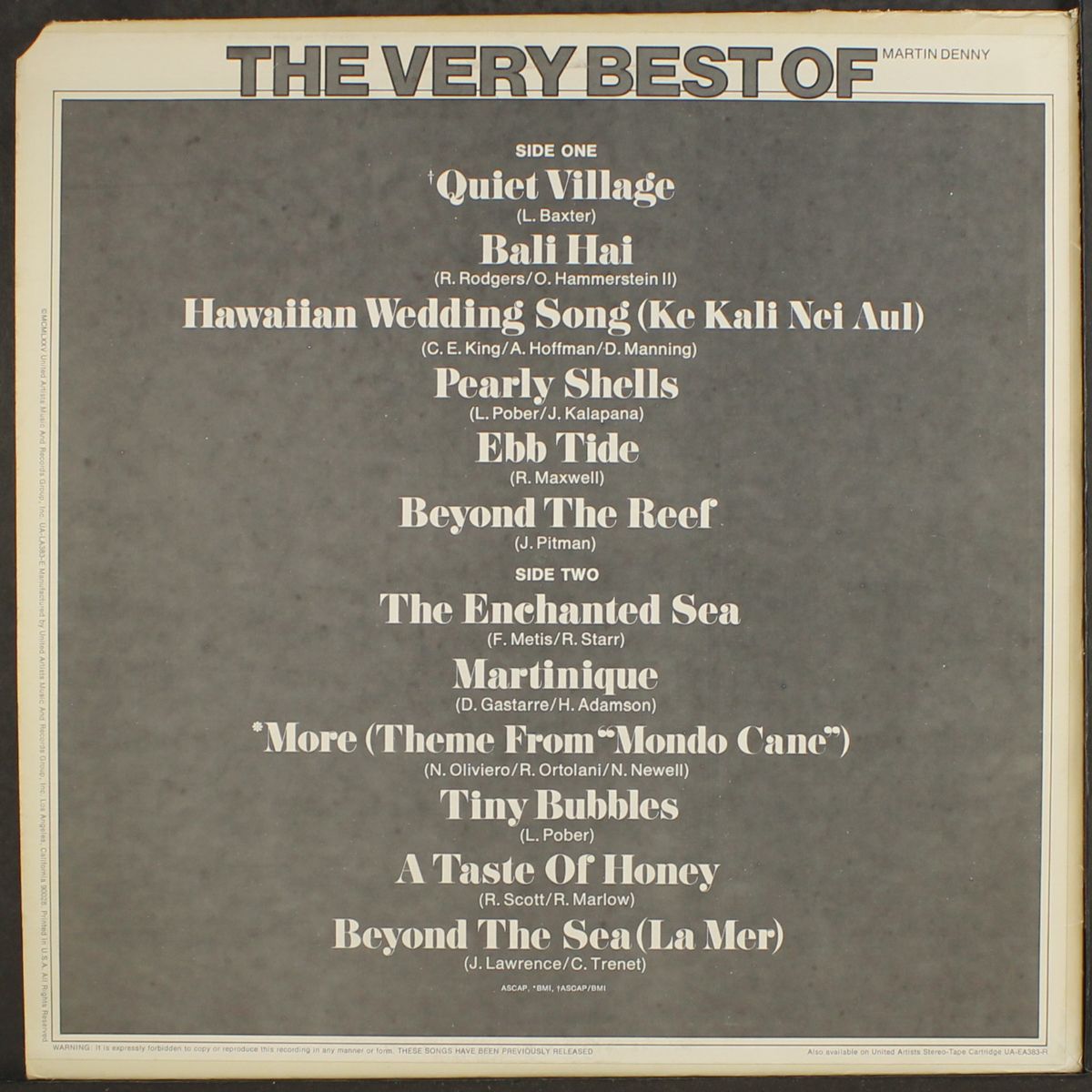 the very best of by MARTIN DENNY