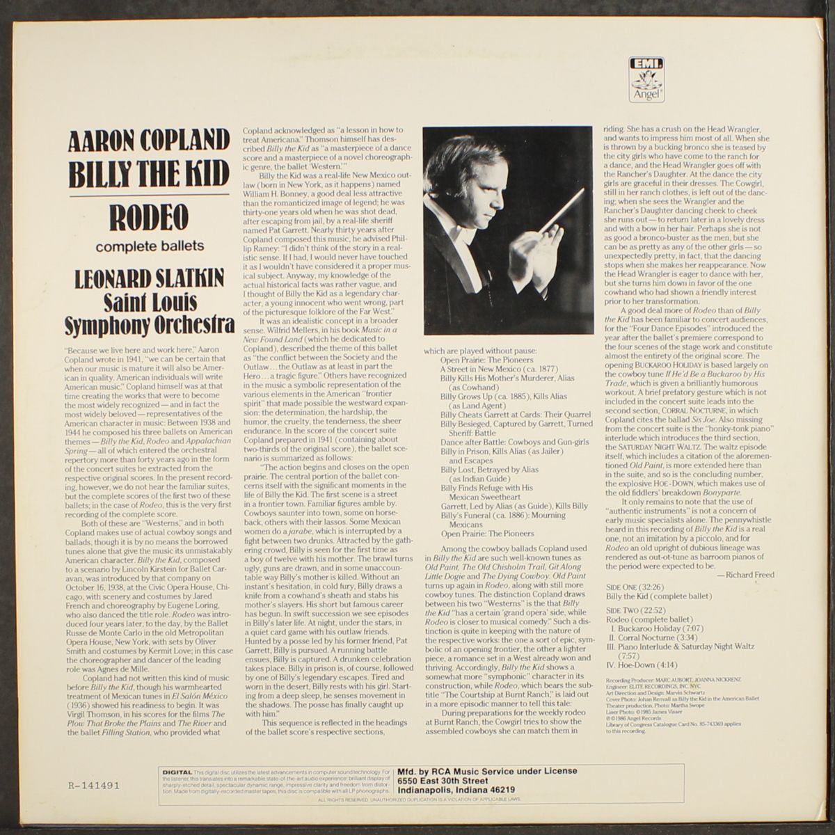 copland: billy the kid / rodeo by LEONARD SLATKIN
