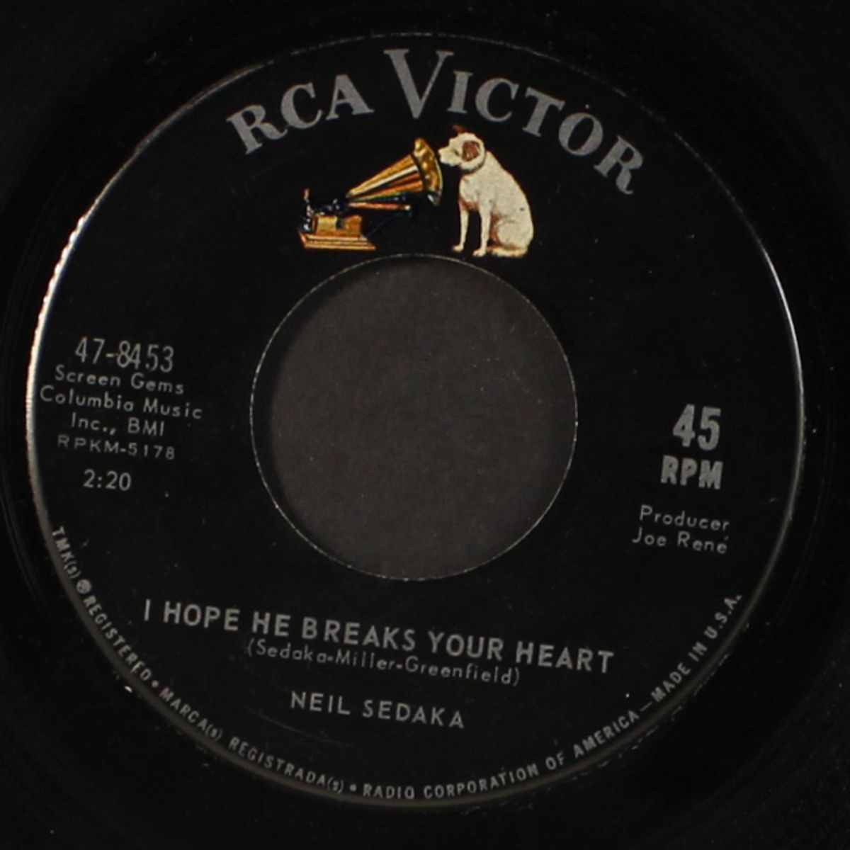 too late / i hope he breaks your heart by NEIL SEDAKA