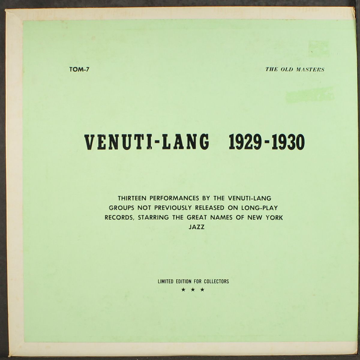 1929-1930 by JOE VENUTI & EDDIE LANG