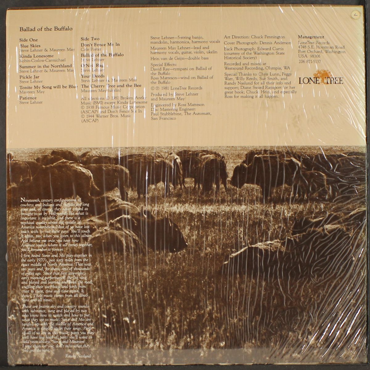 ballad of the buffalo by STEVE LEHNER & MAUREEN MAY