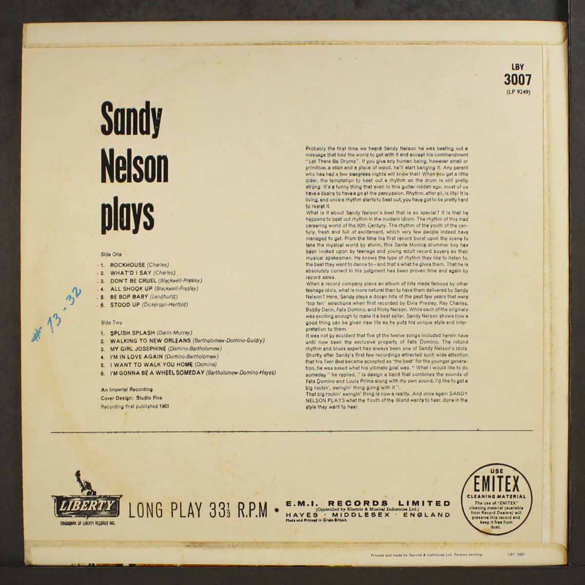 plays by SANDY NELSON