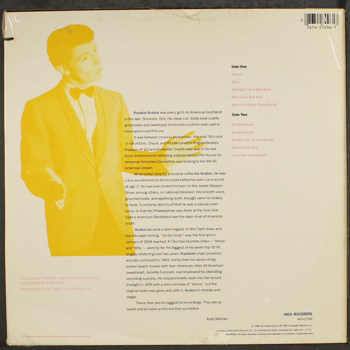 best of by FRANKIE AVALON