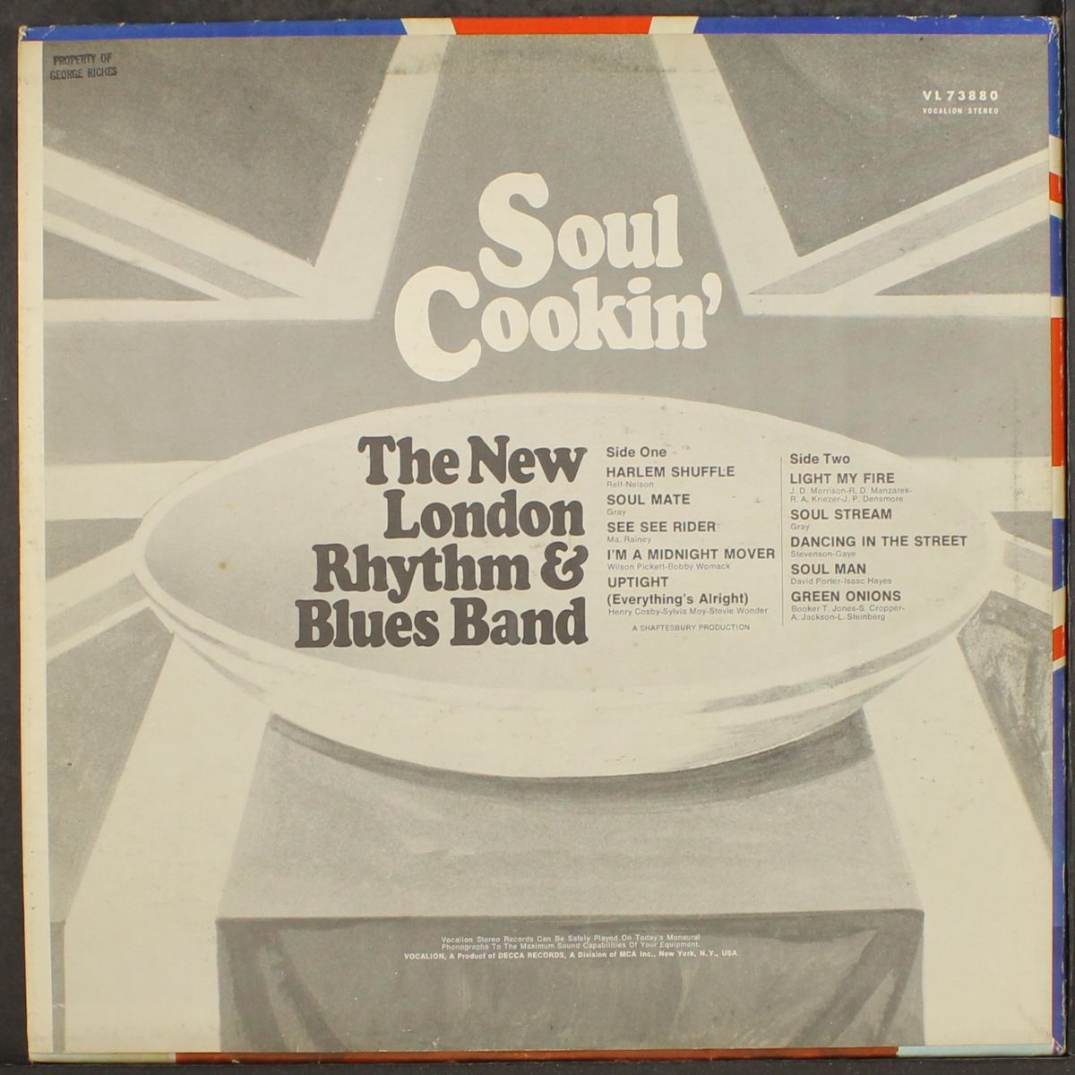 soul cookin' by NEW LONDON RHYTHM & BLUES BAND
