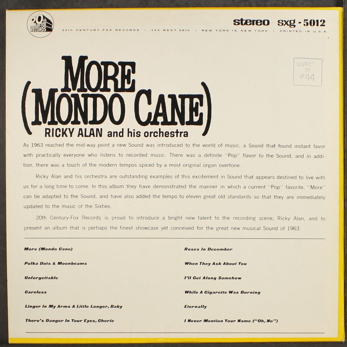 more (mondo cane) by RICKY ALAN
