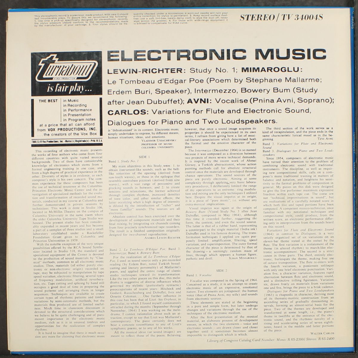 electronic music by ANDRES LEWIN-RICHTER & OTHERS