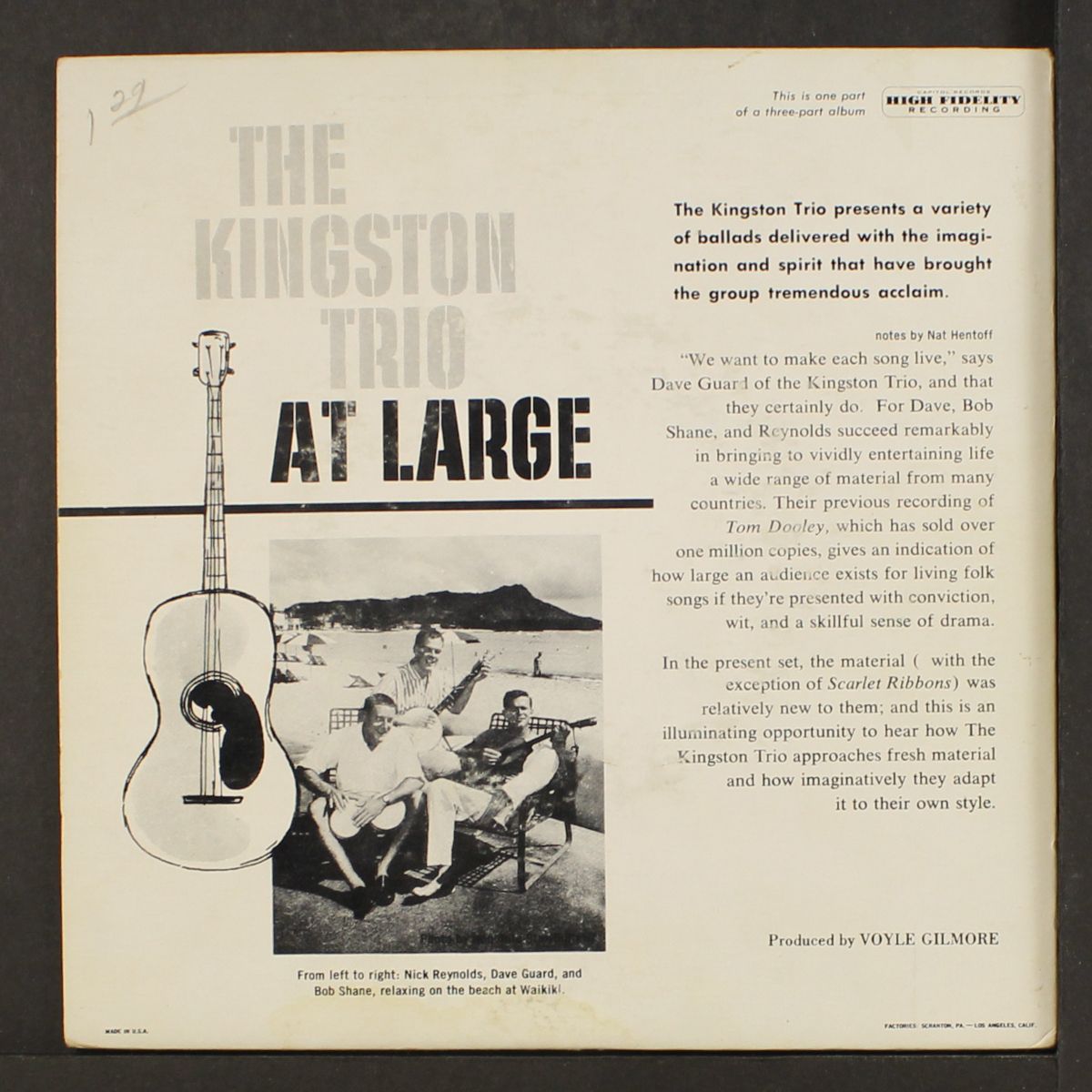 at large, part 1 by KINGSTON TRIO