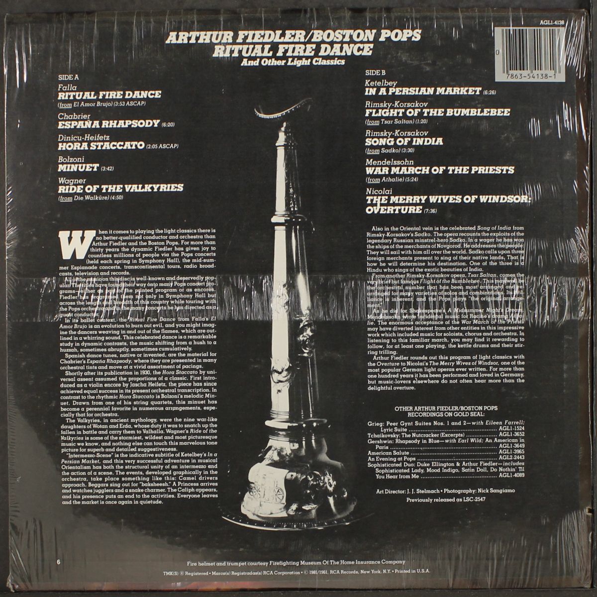 ritual fire dance & other light classics by ARTHUR FIEDLER & BOSTON POPS