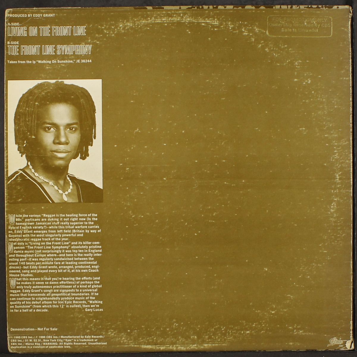 living on the front line by EDDY GRANT