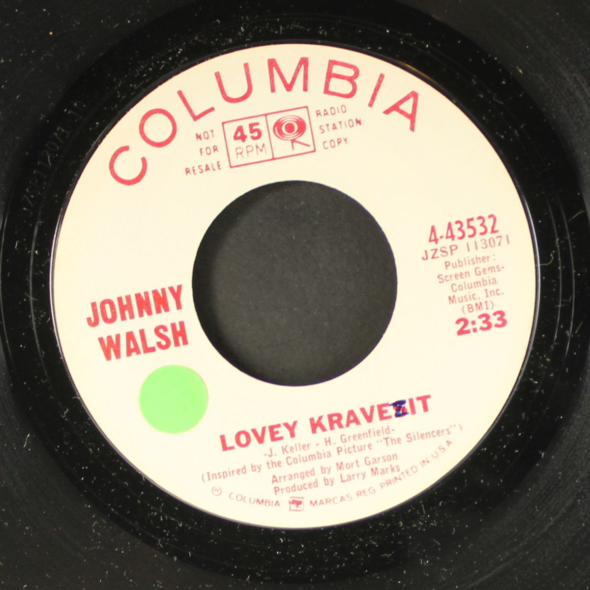 lovey kravesit / i'm coming home by JOHNNY WALSH