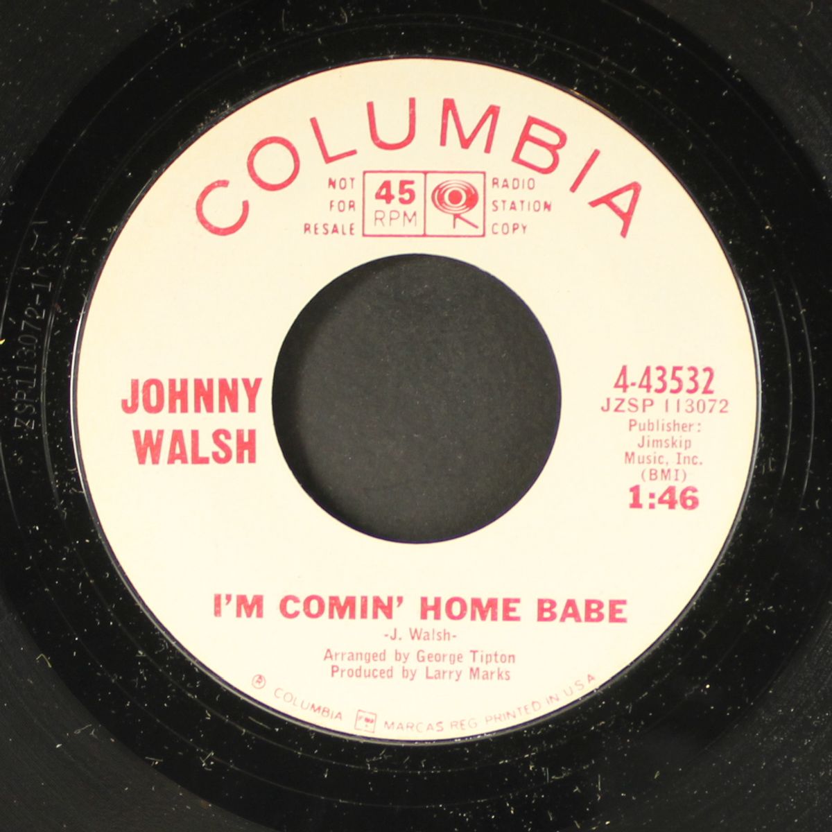 lovey kravesit / i'm coming home by JOHNNY WALSH