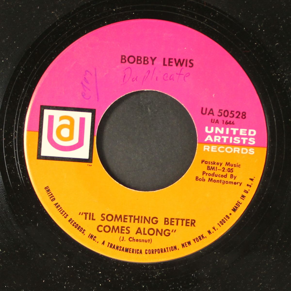 til something better comes along / i'm only a man by BOBBY LEWIS
