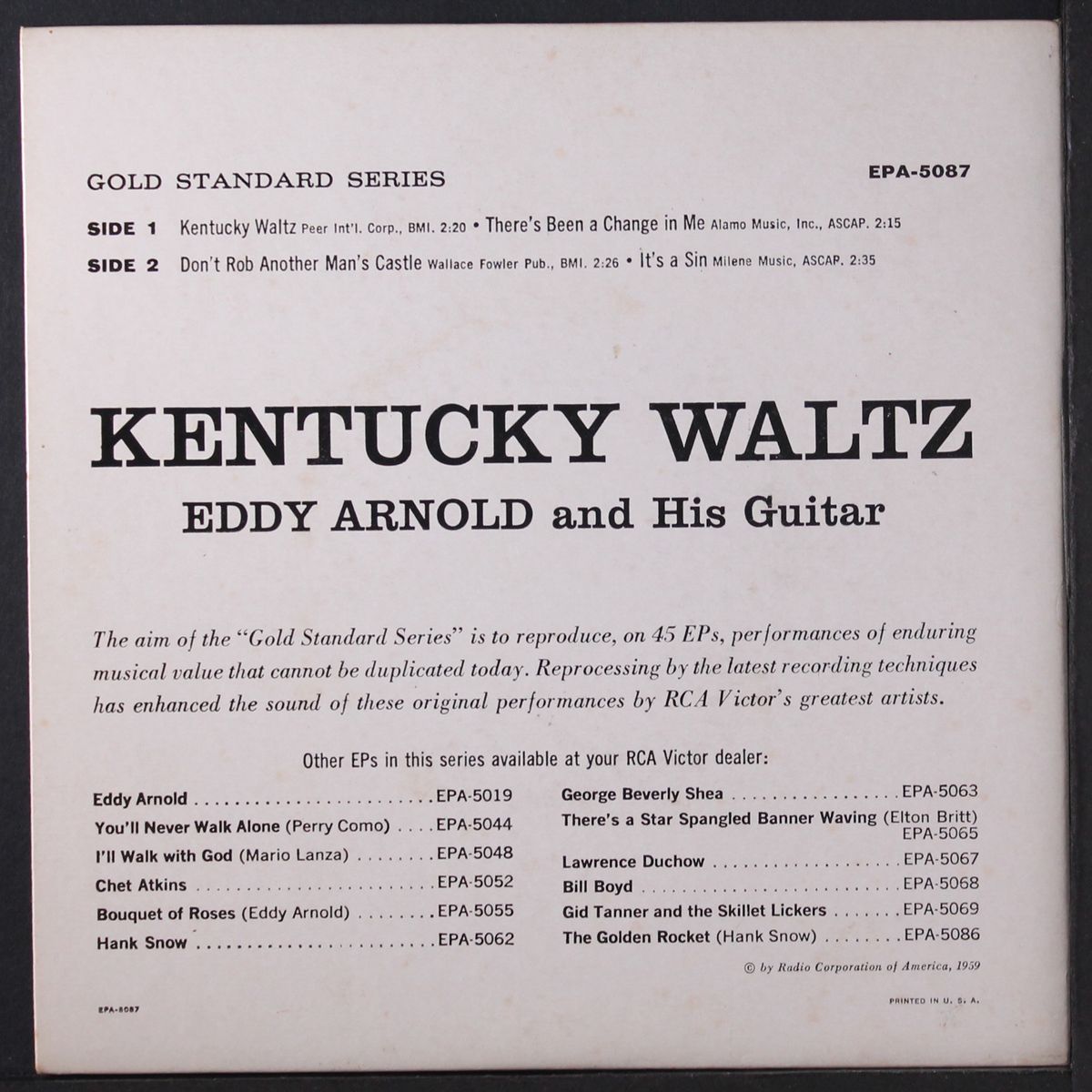 kentucky waltz by EDDY ARNOLD