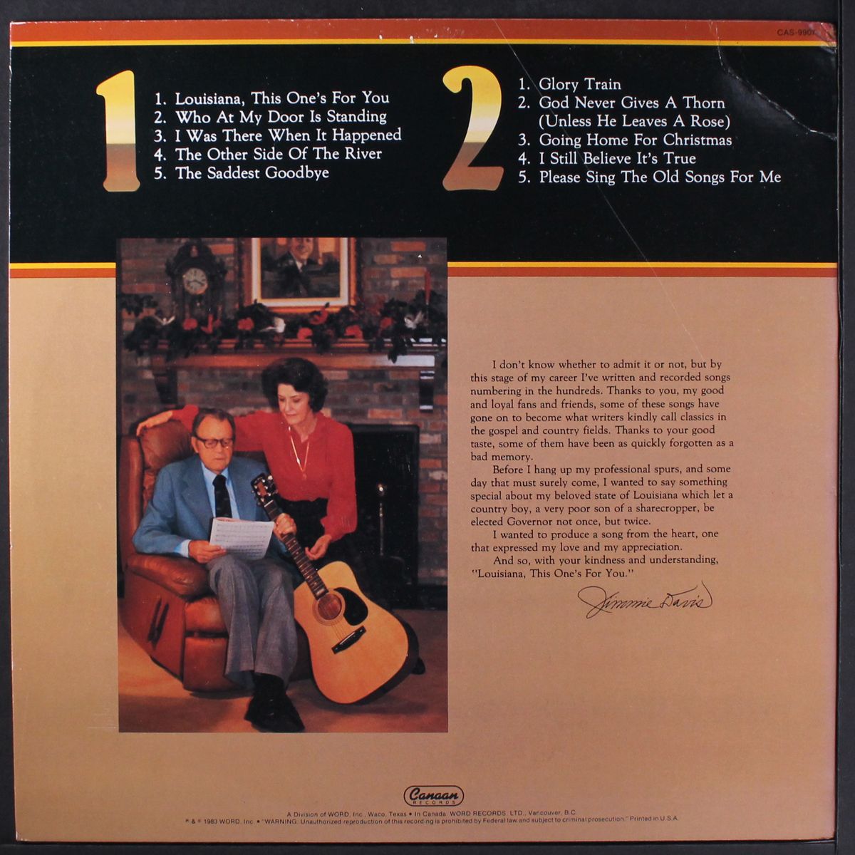 this one's for you by JIMMIE DAVIS
