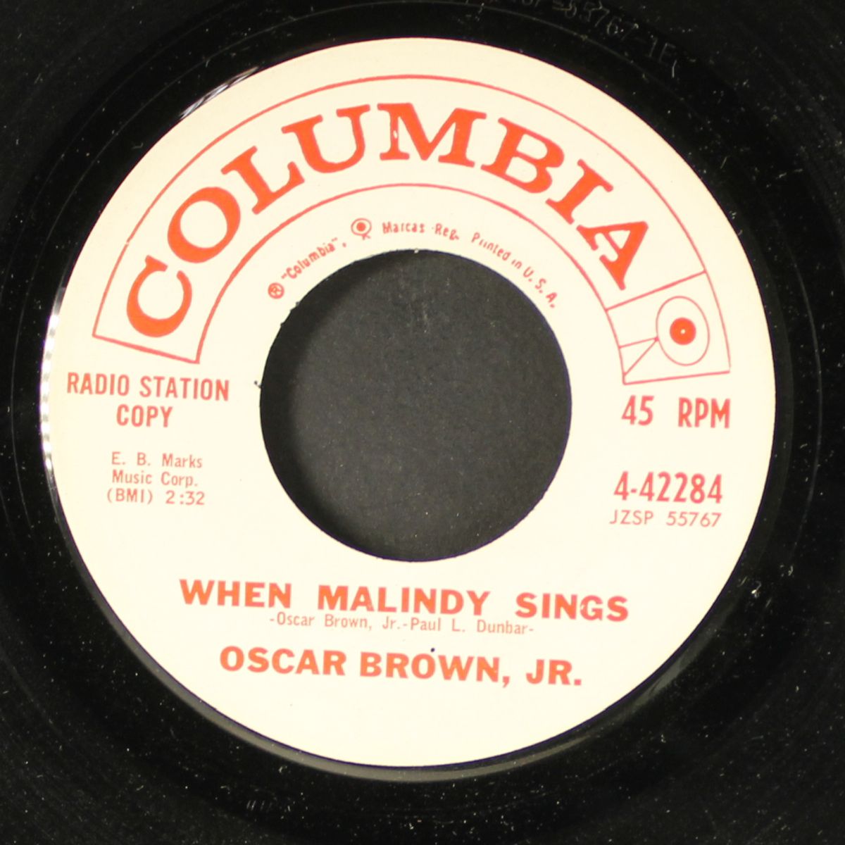 when malindy sings / elegy by OSCAR BROWN, JR.