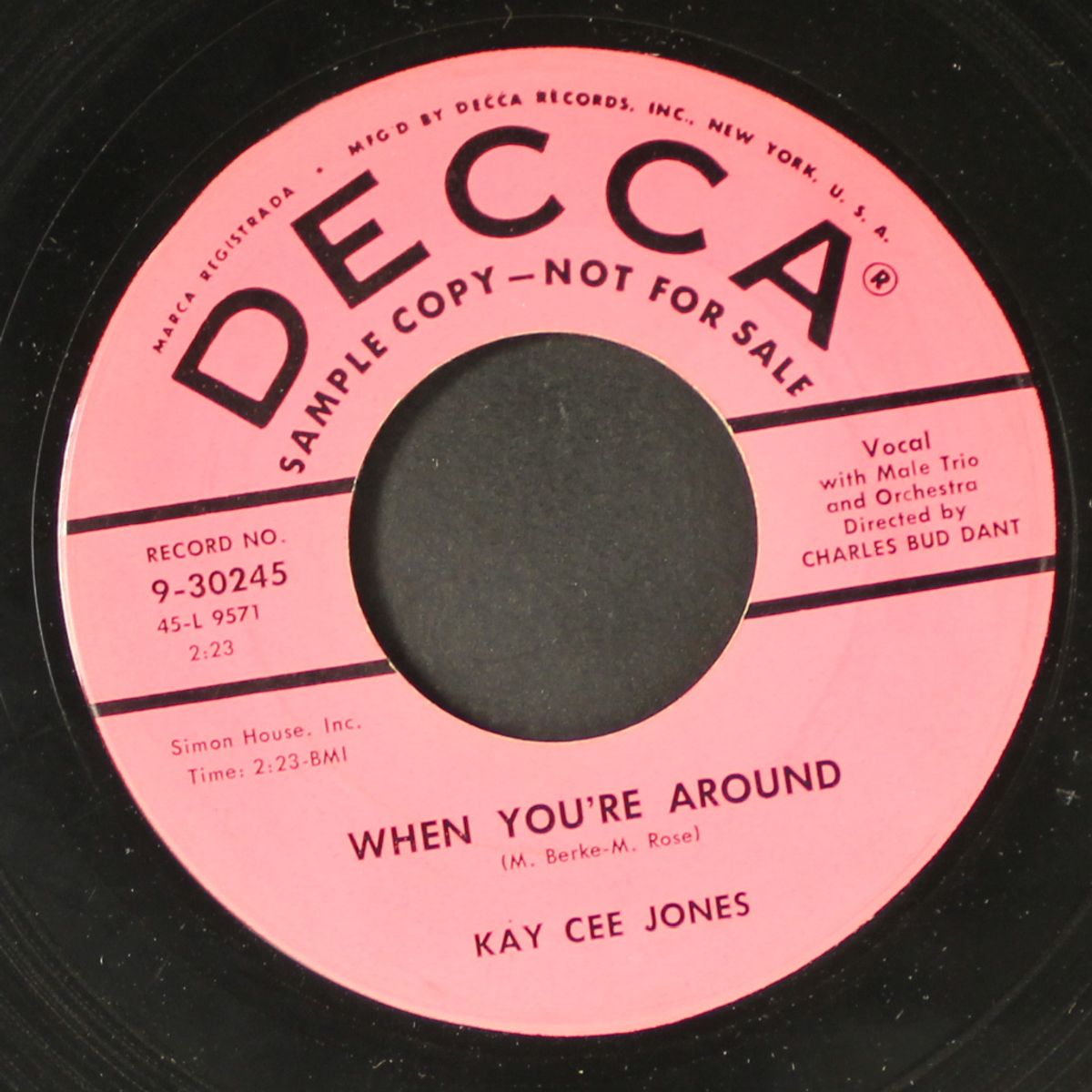 i'm having a breaking-up party / when you're around by KAY CEE JONES