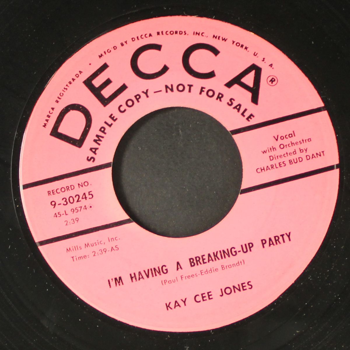 i'm having a breaking-up party / when you're around by KAY CEE JONES