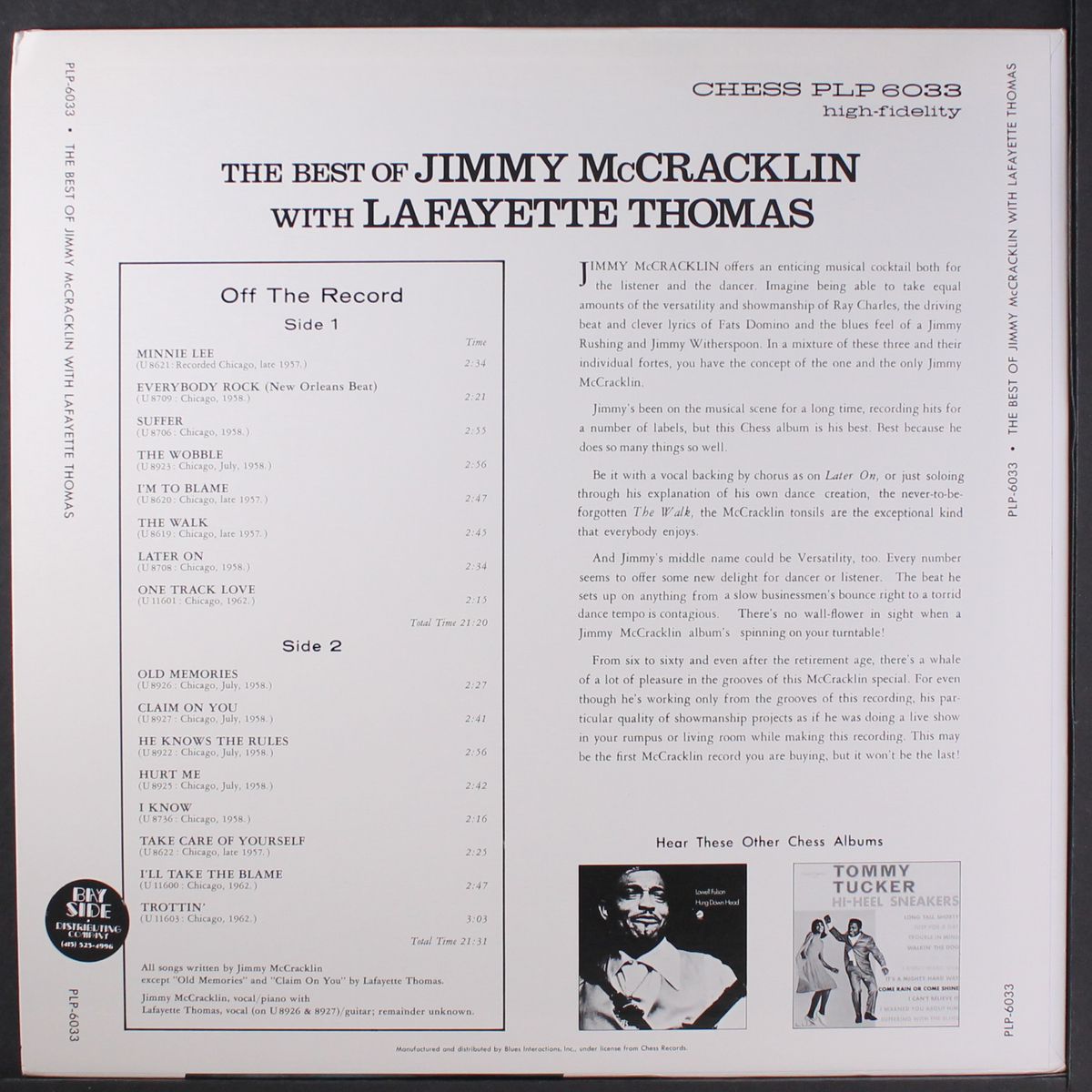 best of by JIMMY MCCRACKLIN / LAFAYETTE THOMAS
