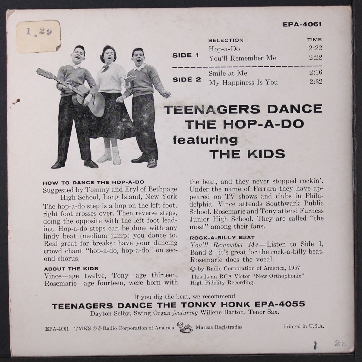 teenagers dance the hop-a-do by KIDS