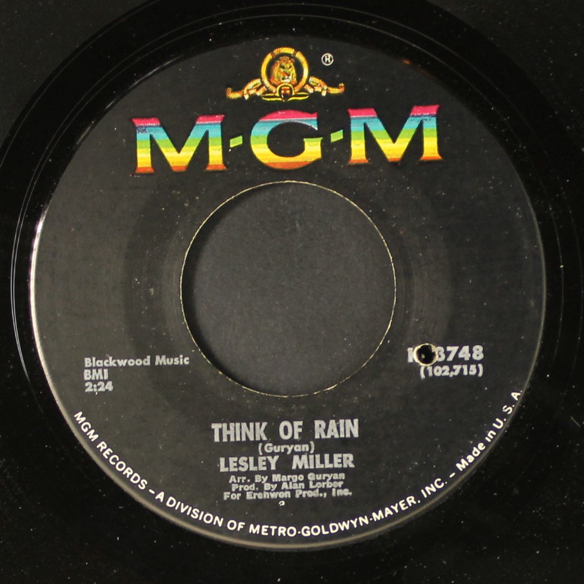 think of rain / teach me to love you by LESLEY MILLER