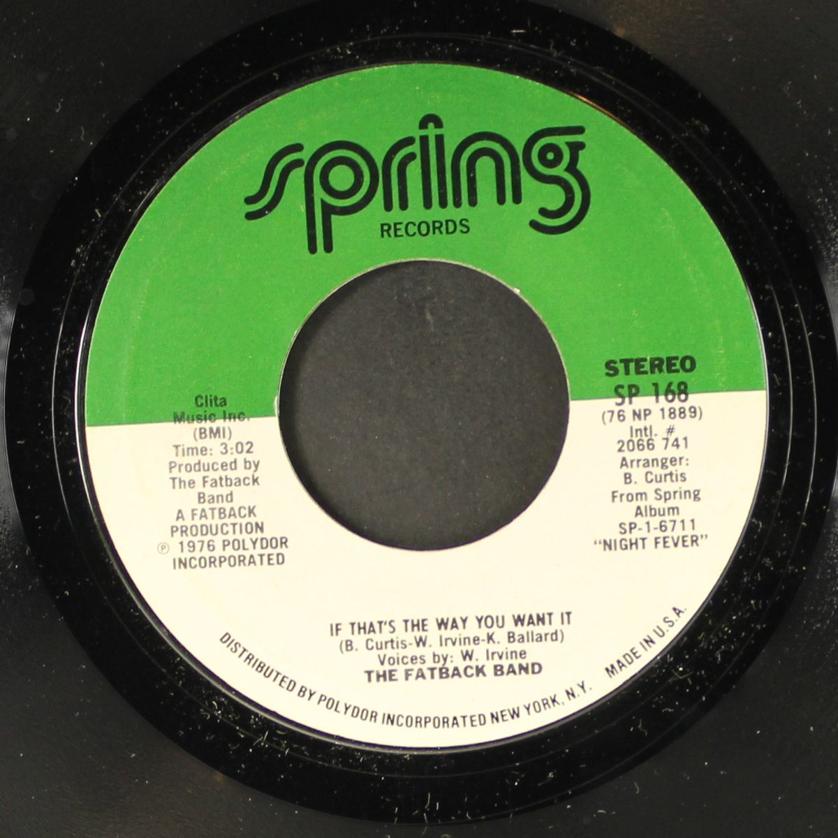 the booty / if that's the way you want it by FATBACK BAND