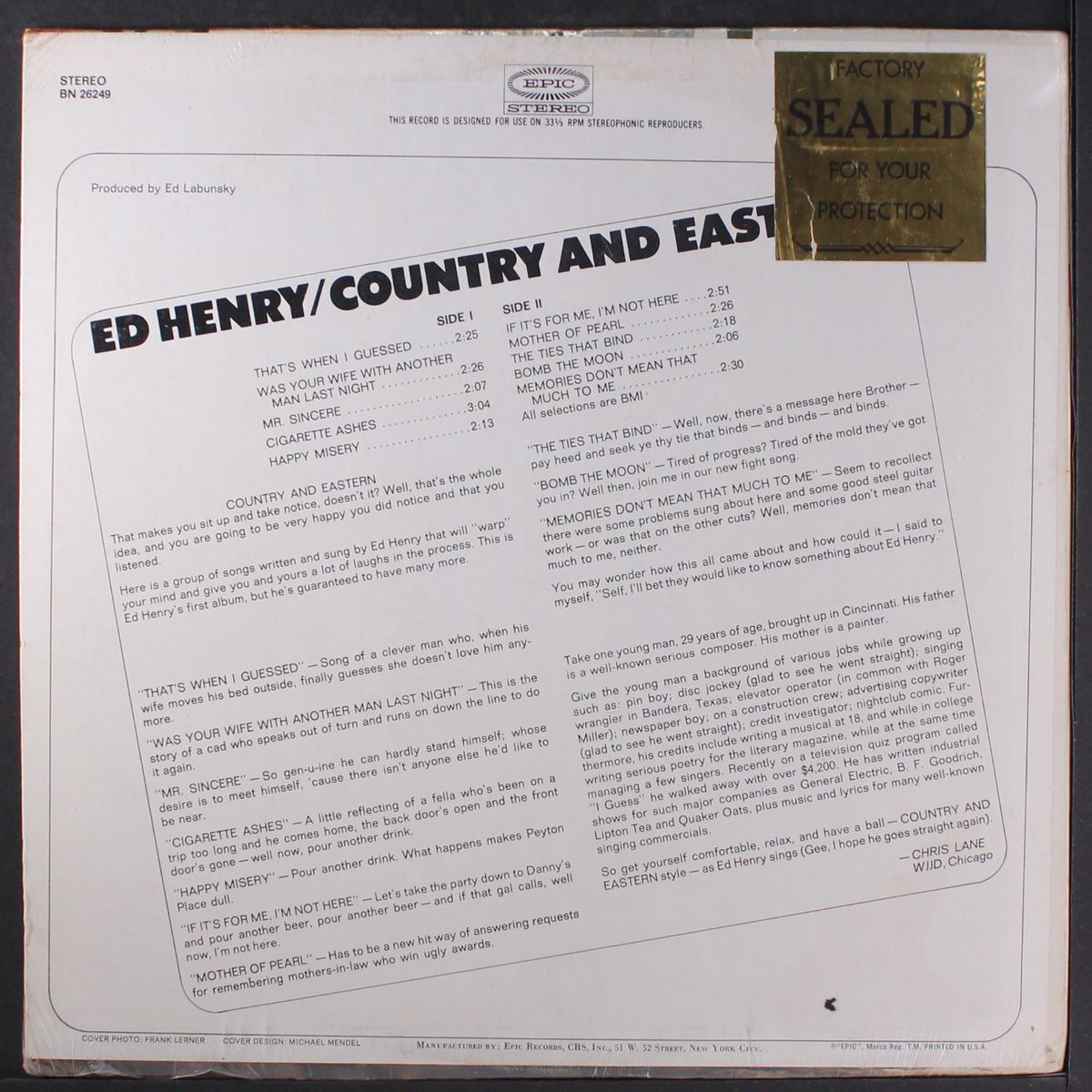 country and eastern by ED HENRY