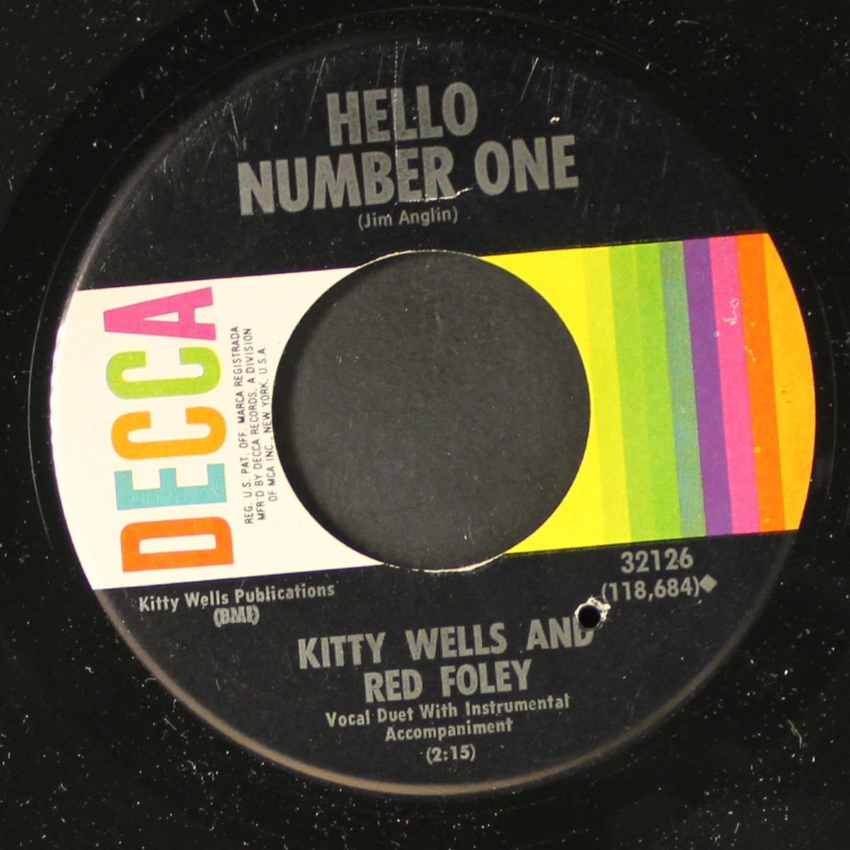 hello number one / happiness means you by KITTY WELLS & RED FOLEY