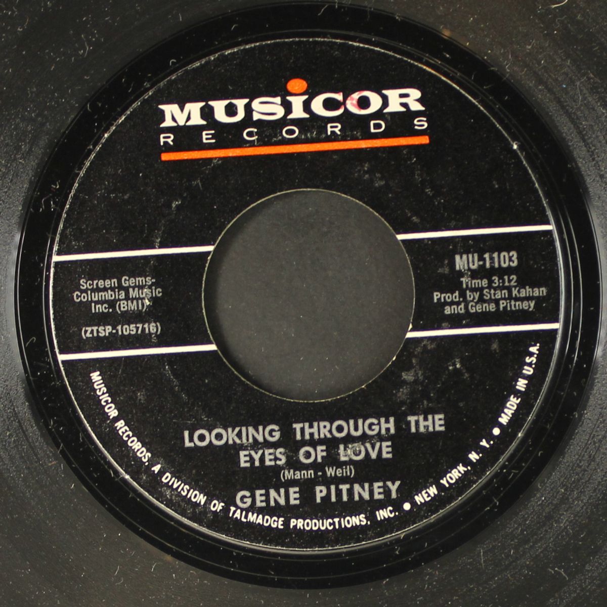 looking through the eyes of love / there's no livin' without your lovi by GENE PITNEY