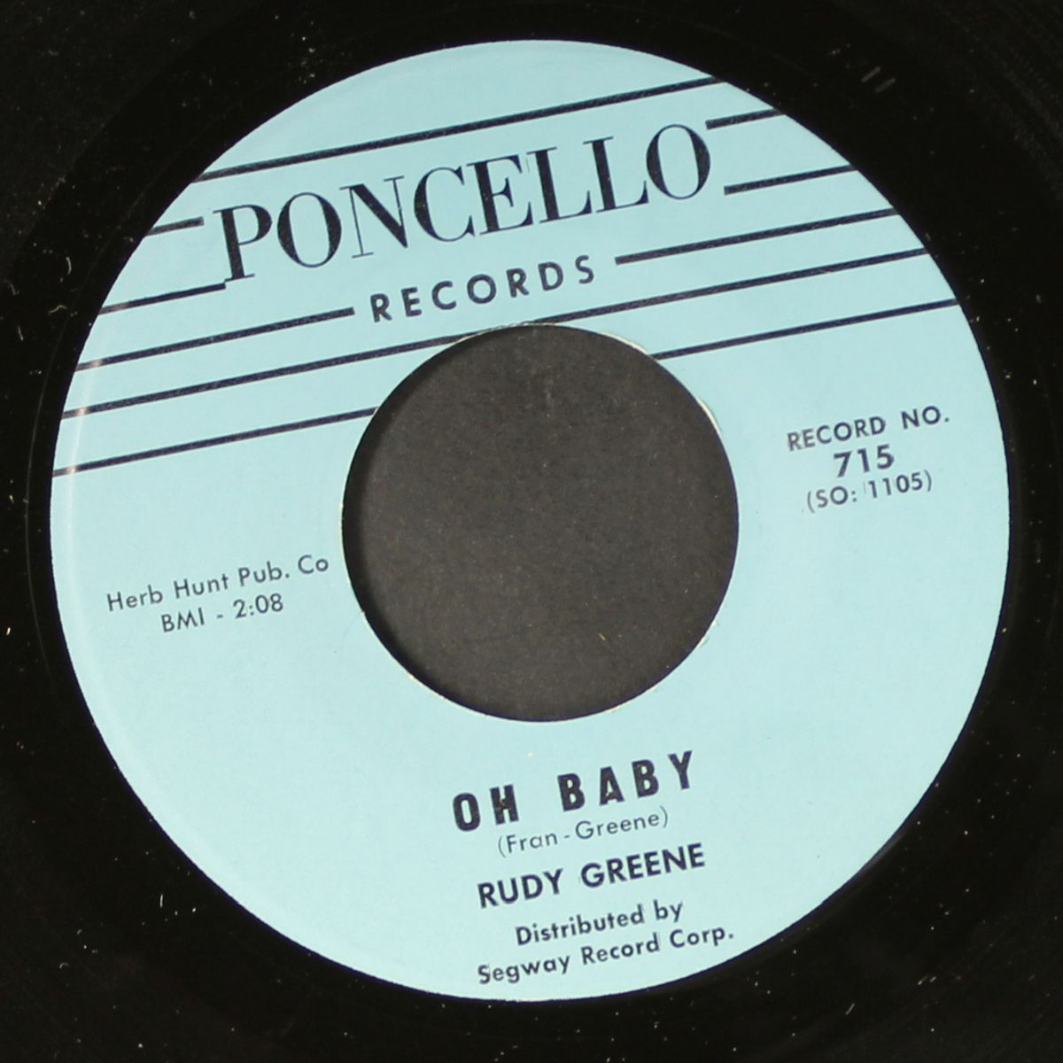 oh baby / hurry hurry by RUDY GREENE