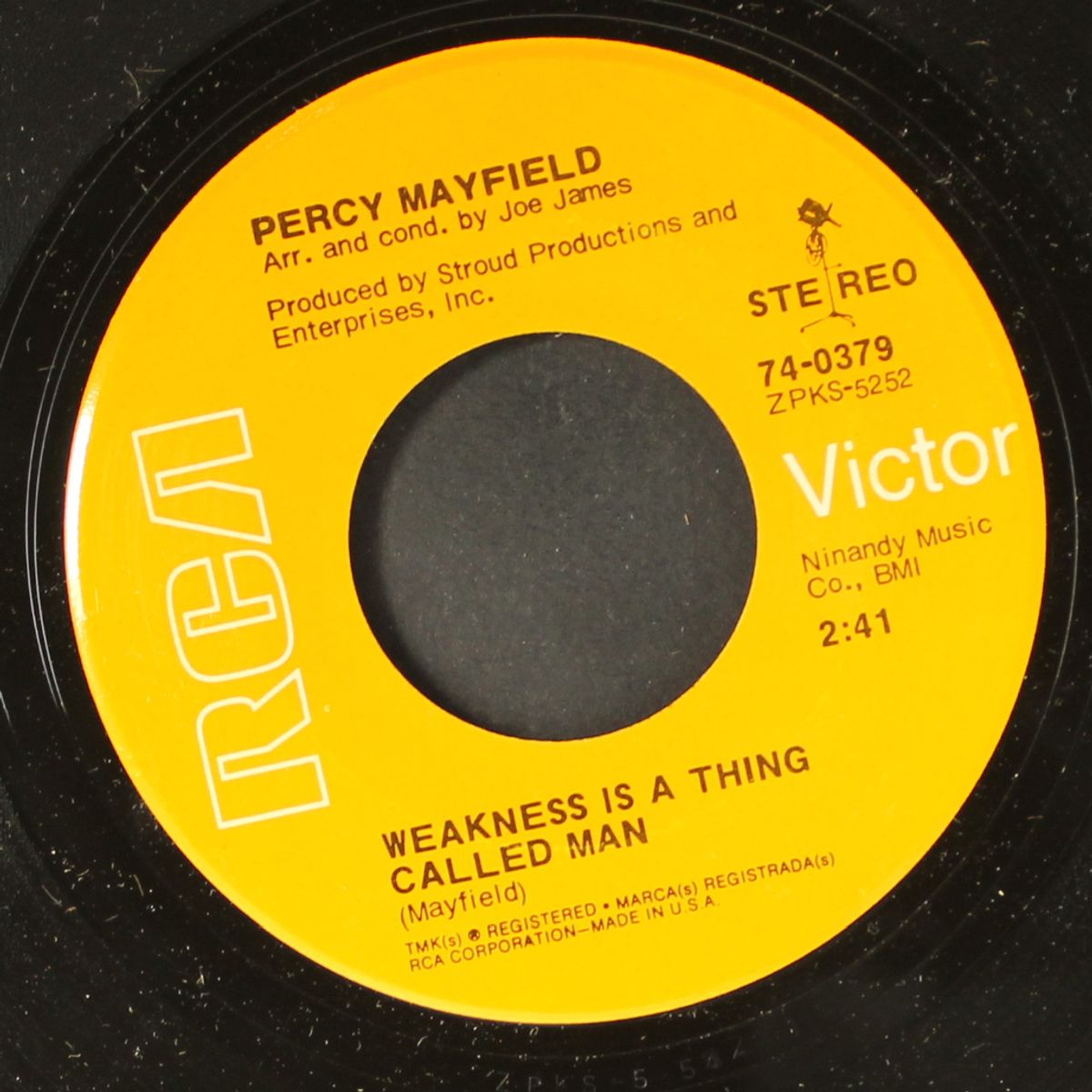 weakness is a thing called man / daddy wants you to come on home by PERCY MAYFIELD