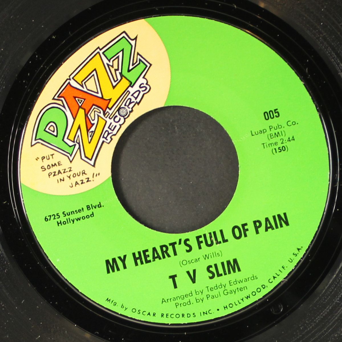 don't knock the blues / my heart's full of pain by TV SLIM