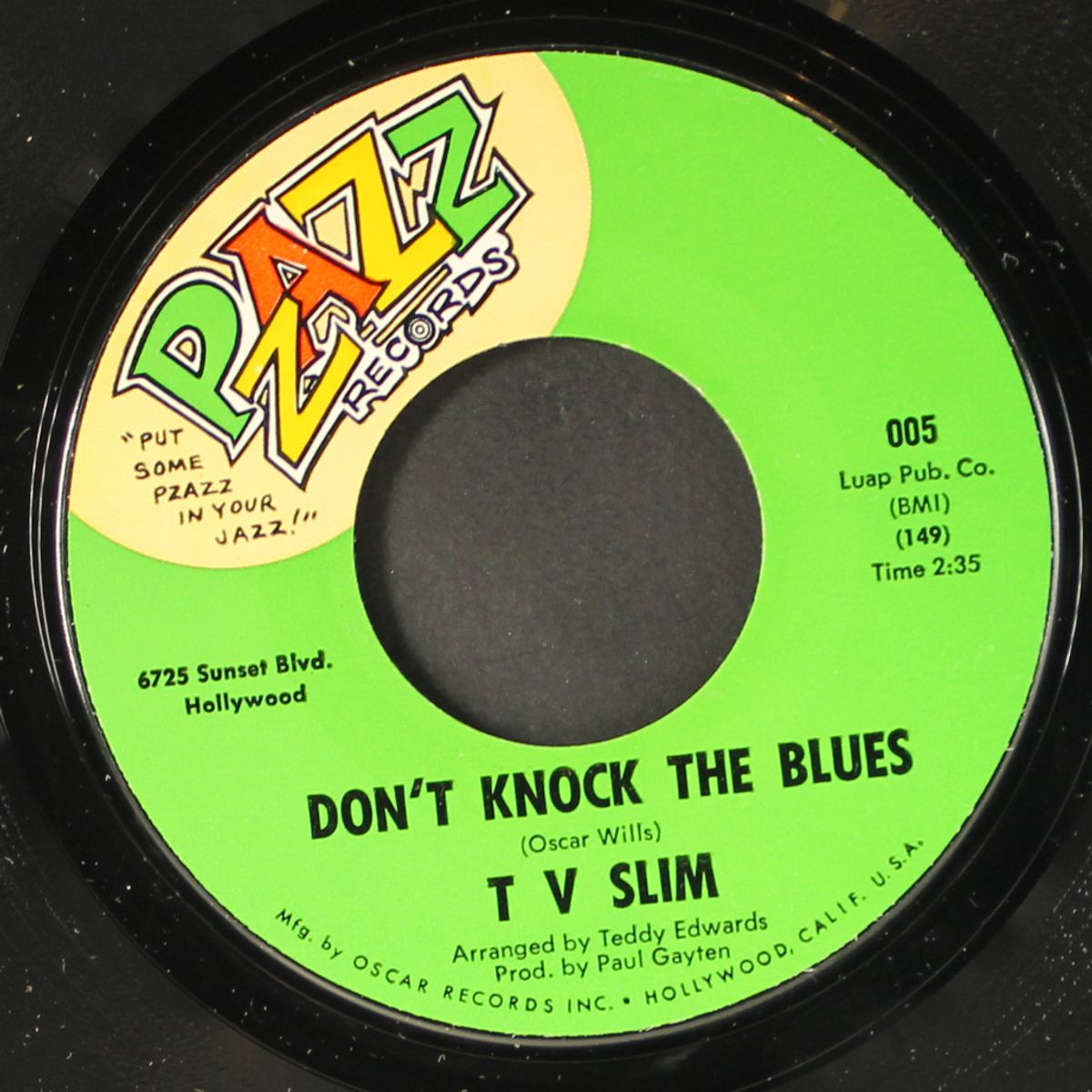 don't knock the blues / my heart's full of pain by TV SLIM