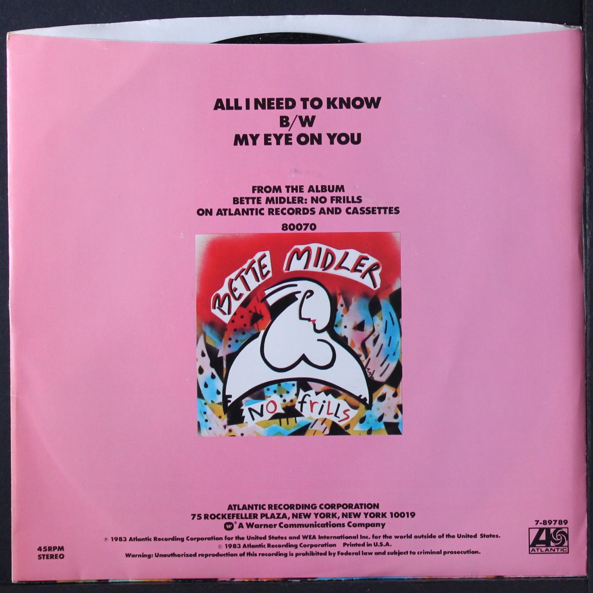 all i need to know / my eye on you by BETTE MIDLER