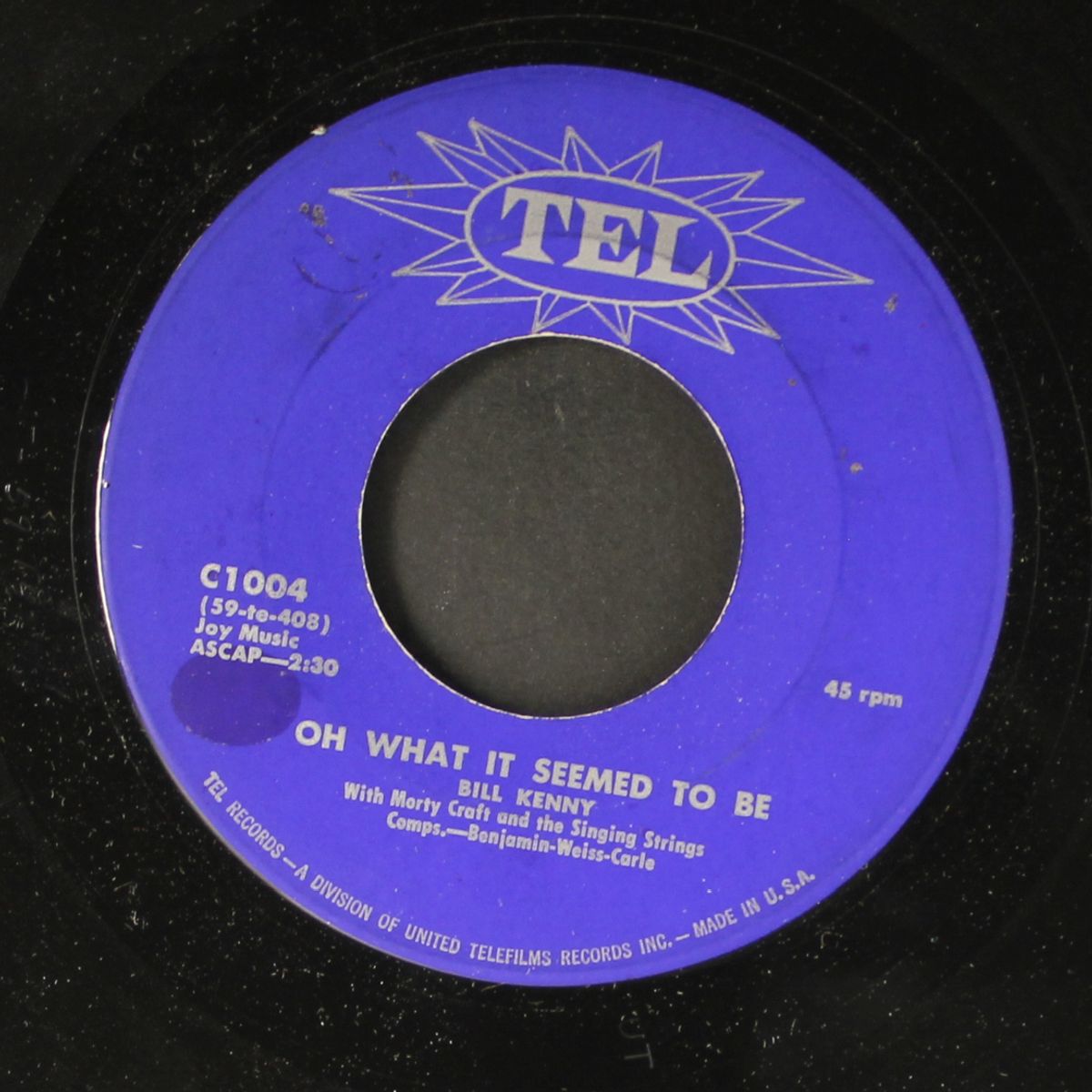 you hurt me / oh what it seemed to be by BILL KENNY