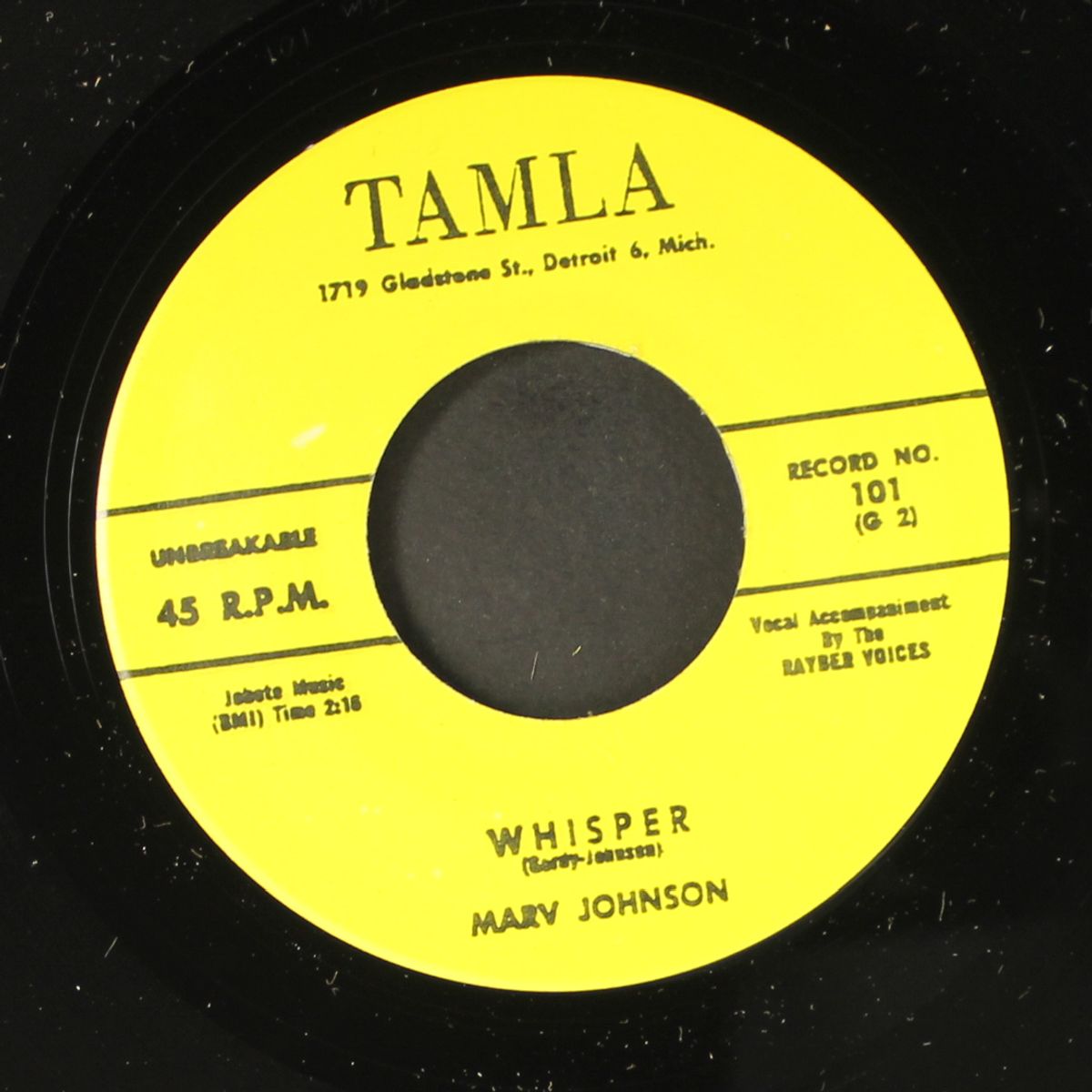come to me / whisper by MARV JOHNSON