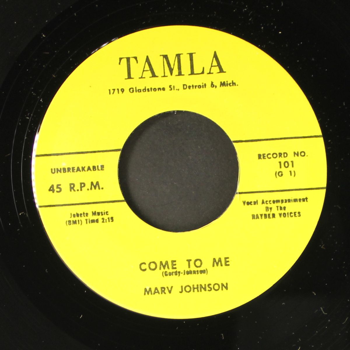 come to me / whisper by MARV JOHNSON