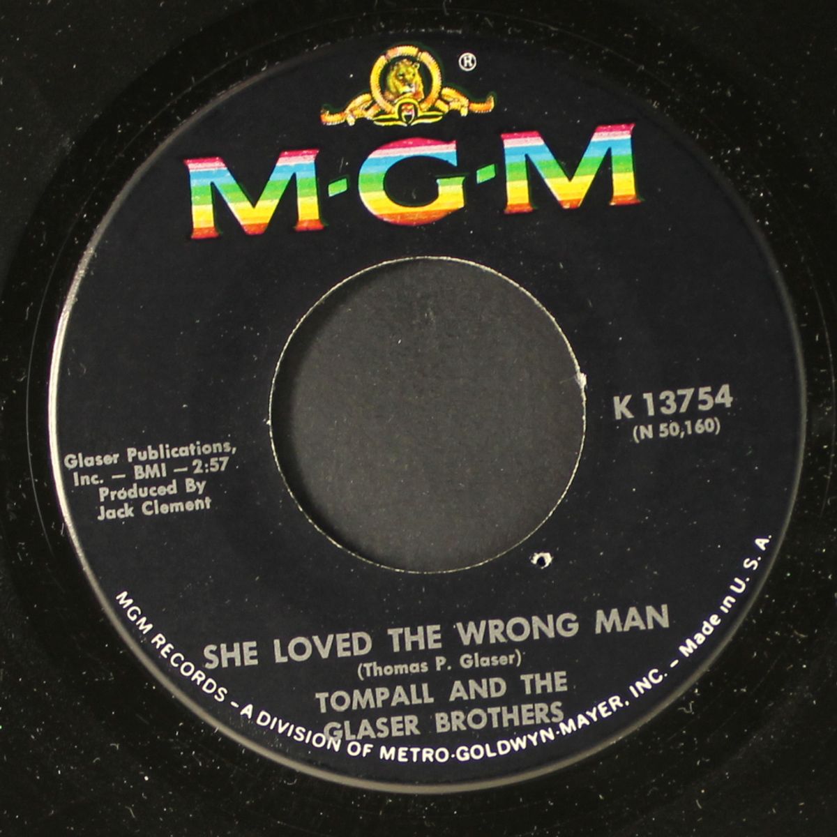 she loved the wrong man / through the eyes of love by TOMPALL & GLASER BROTHERS